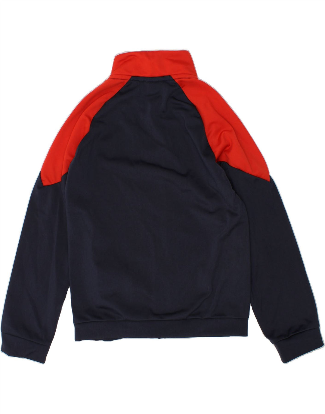 PUMA Boys Graphic Tracksuit Top Jacket 7-8 Years Navy Blue Colourblock Vintage Puma and Second-Hand Puma from Messina Hembry 
