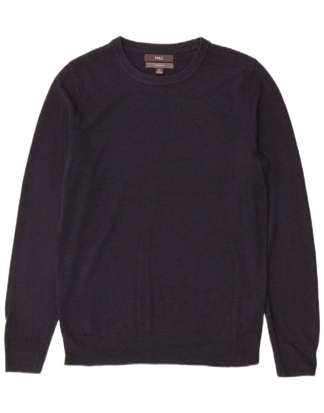Ανδρικό πουλόβερ Marks & Spencer Crew Neck Jumper Μικρό Navy Blue Cashmere