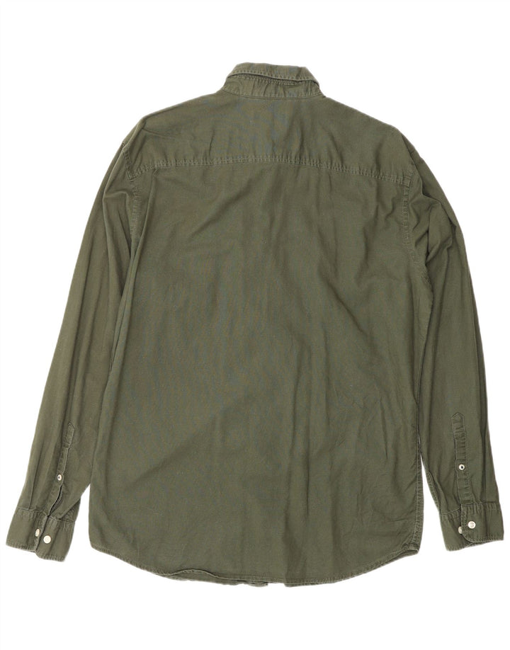 Jack & Jones Ανδρικό πουκάμισο μεγάλο πράσινο βαμβακερό