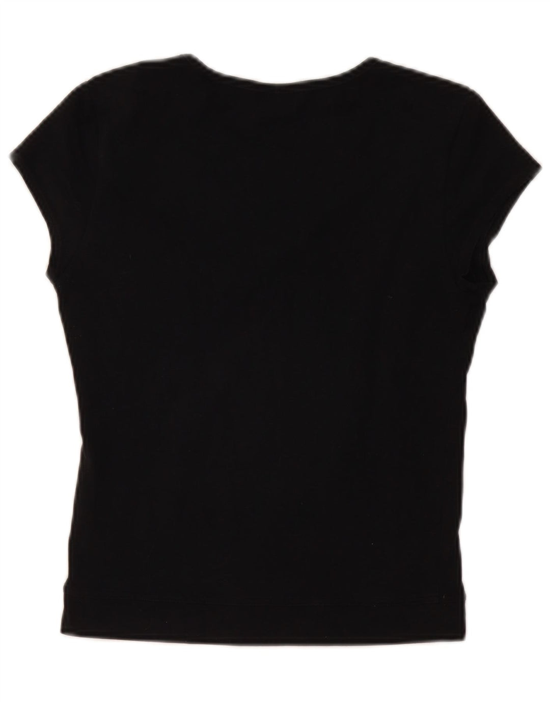 Champion Womens Slim T-Shirt Top UK 16 Large Black Cotton