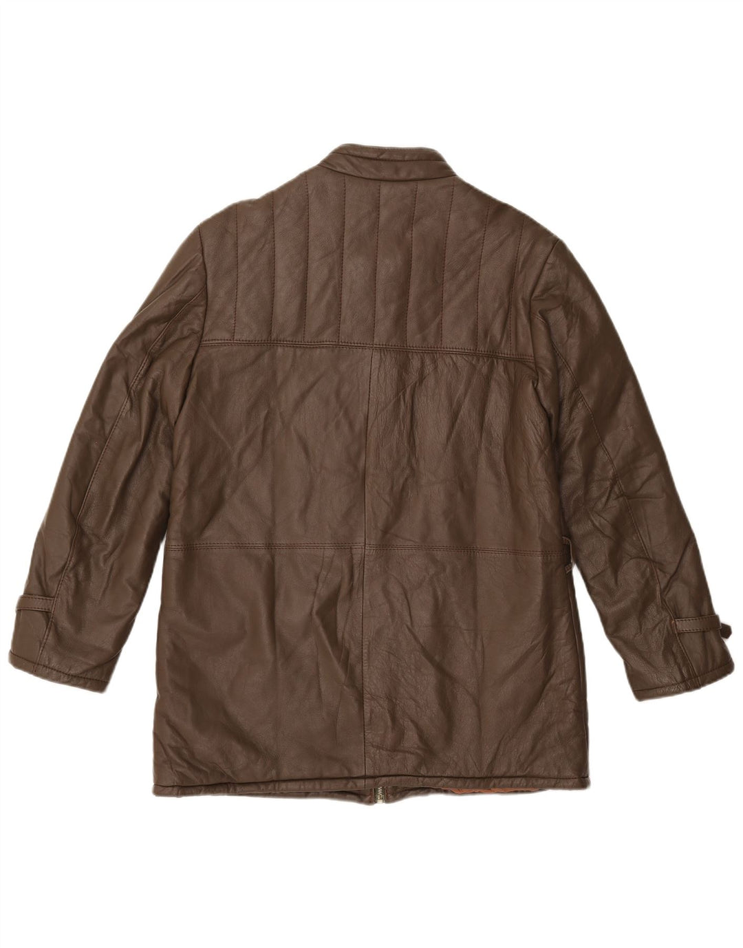VINTAGE Ανδρικό Δερμάτινο Μπουφάν UK 38 Δερμάτινο Μεσαίο Καφέ