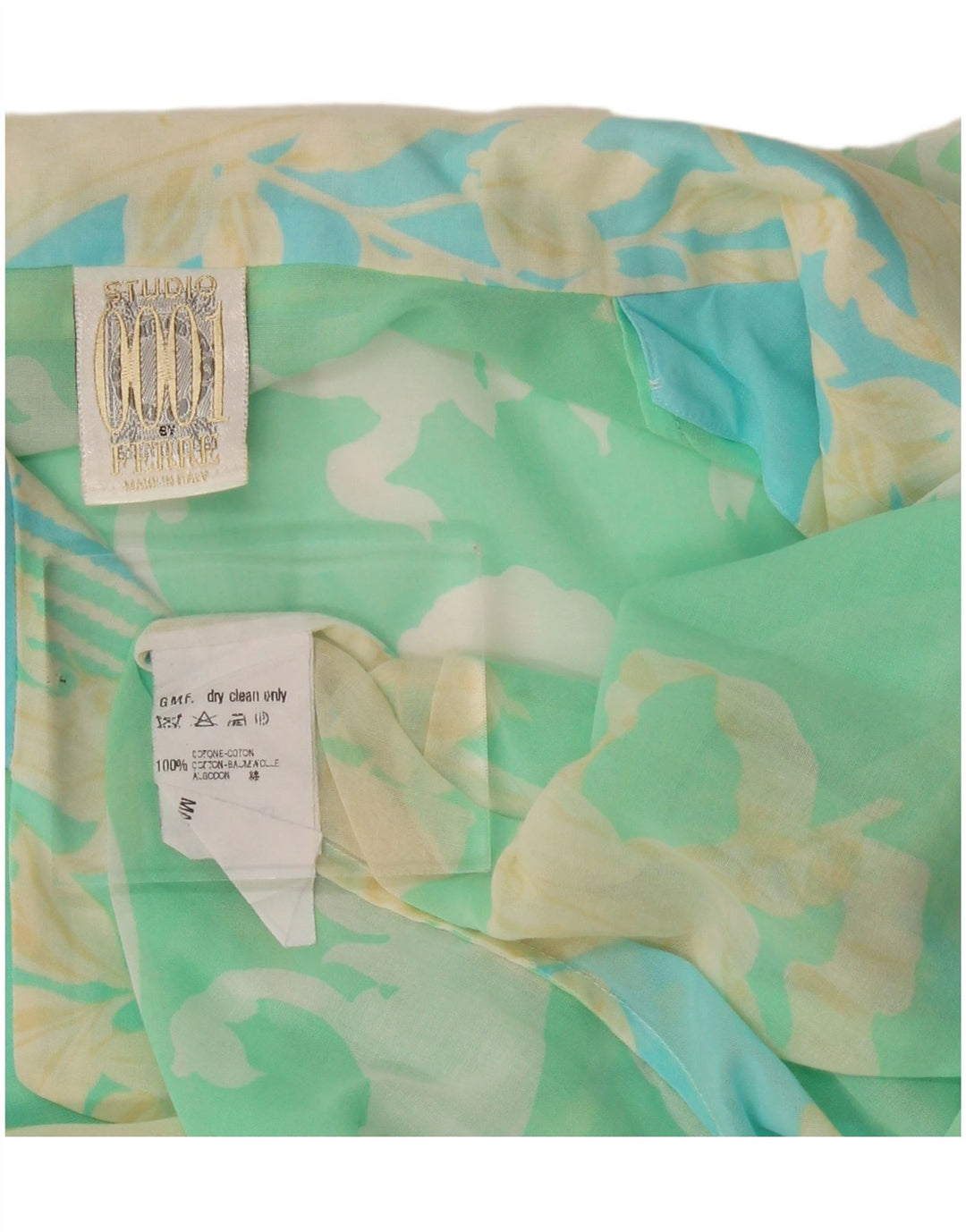 Μπλούζα Ferre Abstract Pattern Μπλούζα UK 14 Μεγάλο πράσινο βαμβακερό