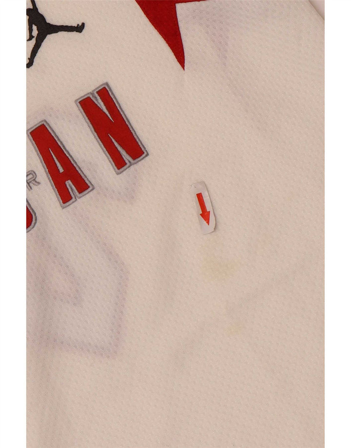 Jordan Boys Graphic Vest Top 12-13 Years Large White Colorblock Polyester