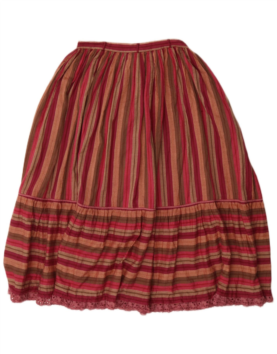 VINTAGE Γυναικεία ψηλόμεση πλισέ φούστα μεγάλη W26 πολύχρωμη ριγέ