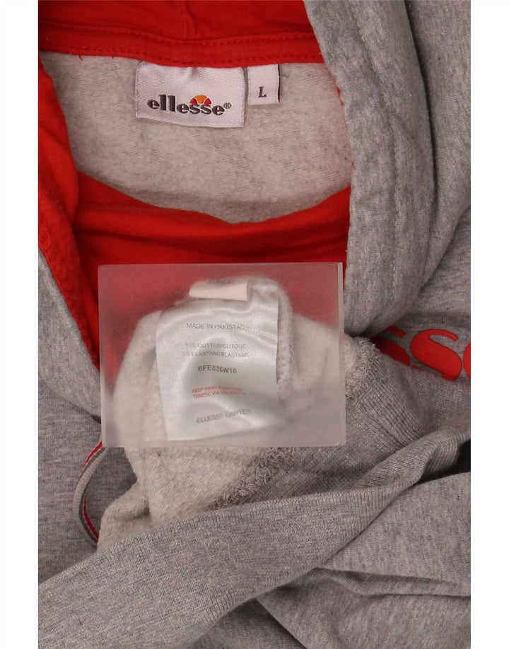 Ellesse Γυναικείο Φούτερ γραφικό Jumper UK 16 Large Grey Cotton