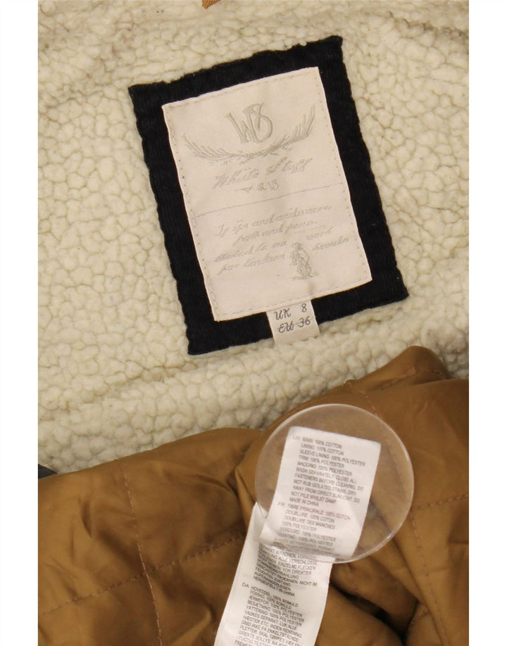 White Stuff Γυναικείο μπουφάν Parka με κουκούλα UK 8 Small Navy Blue Cotton