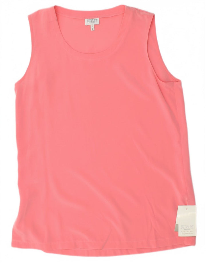 ICAM Womens Sleeveless Tunic Top IT 44 Medium Pink Polyester