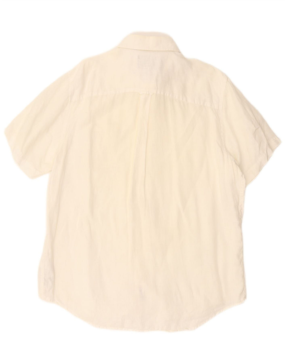 Ανδρικό κοντό μανίκι Timberland πουκάμισο κανονικής εφαρμογής XL από λευκό λινό