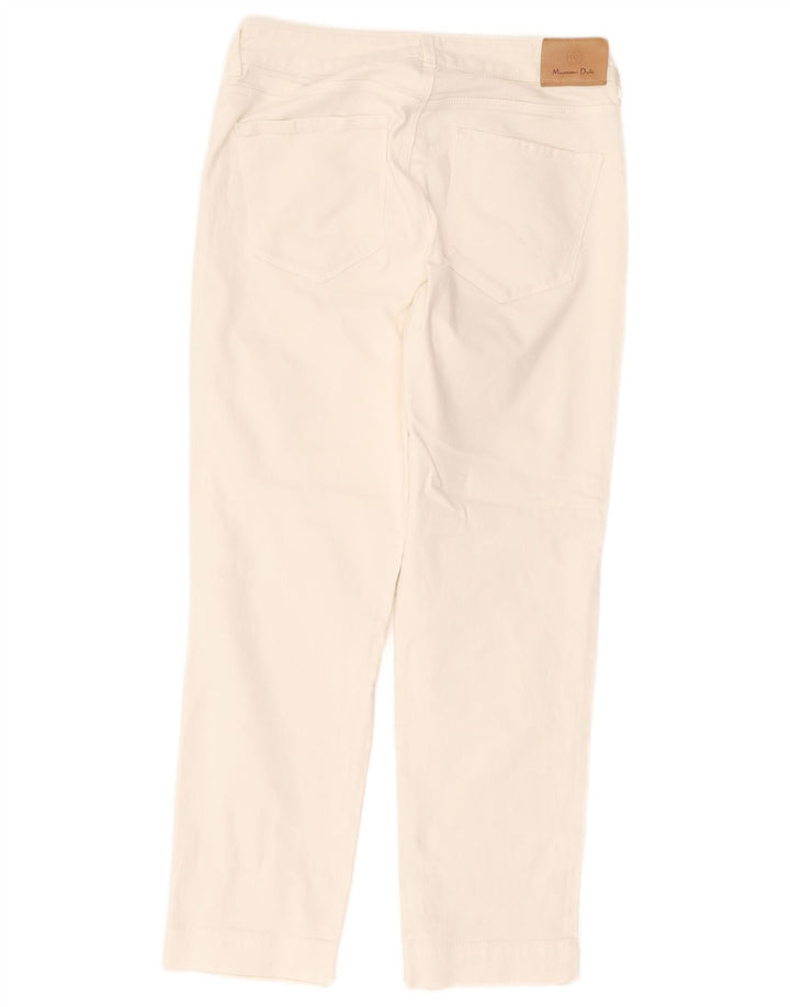 Massimo Dutti Γυναικείο Cropped Jeans EU 38 Small W28 L25 White