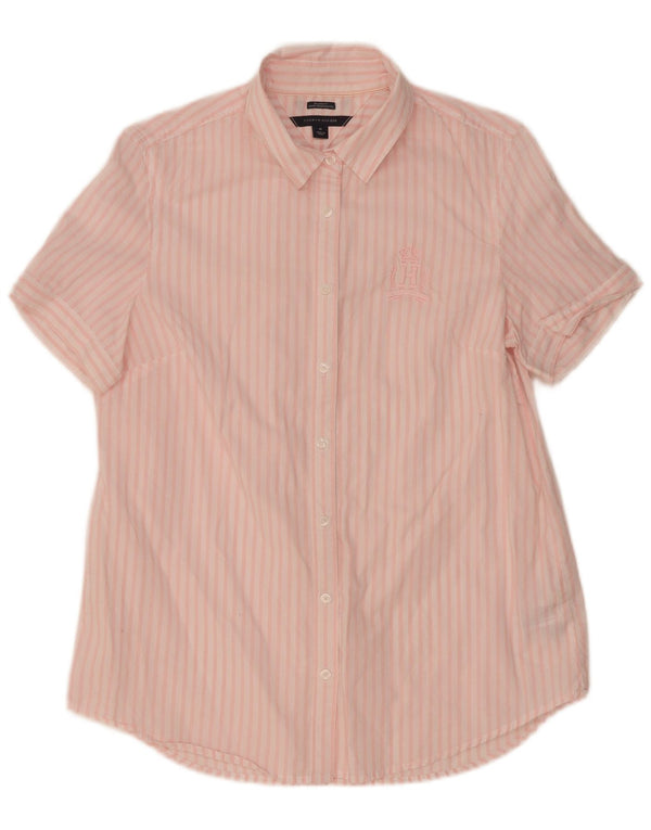 Γυναικείο κοντομάνικο πουκάμισο Tommy Hilfiger UK 14 Medium Pink ριγέ