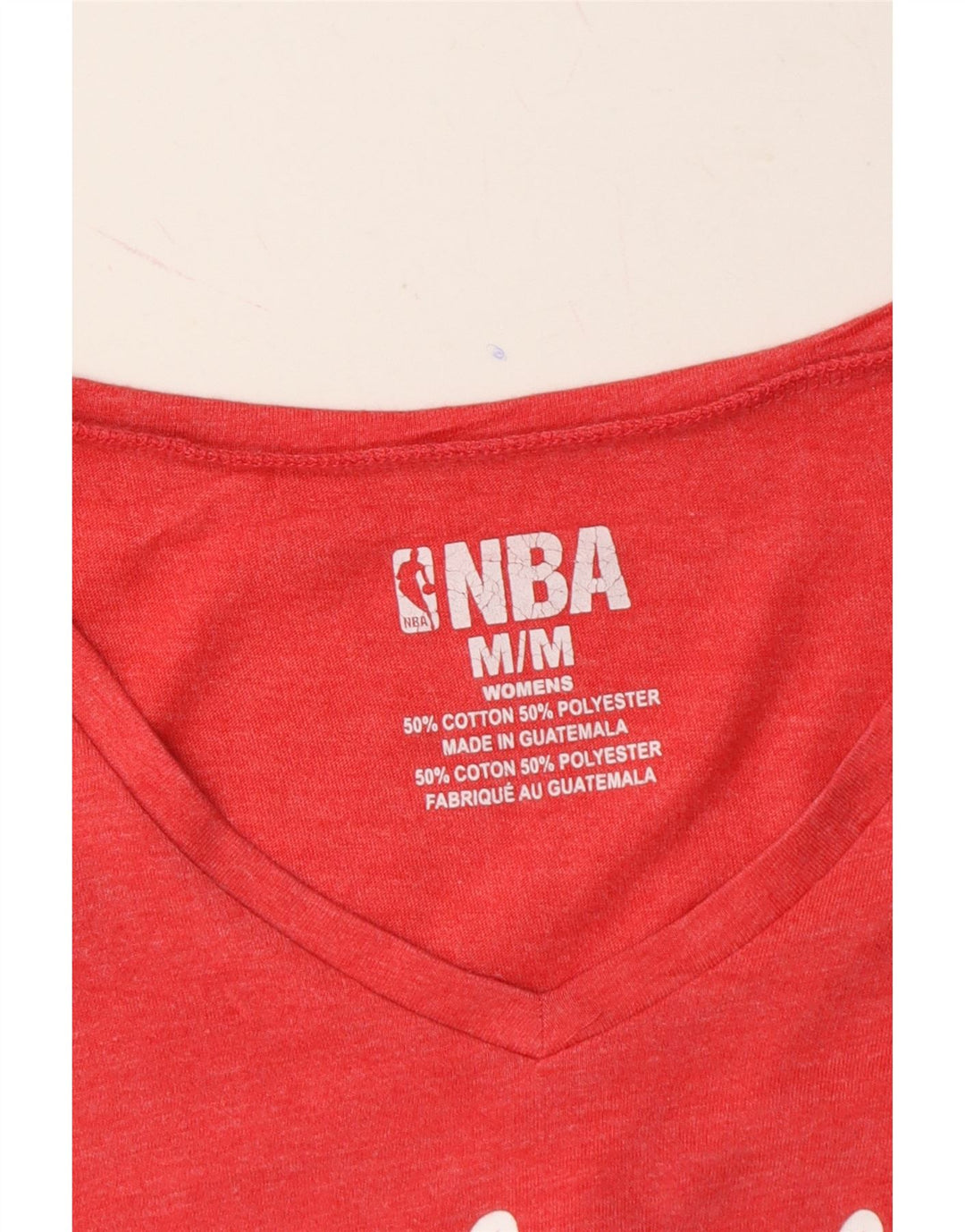 NBA Womens Wizards Graphic T-Shirt Top UK 14 Medium Red Cotton Vintage NBA and Second-Hand NBA from Messina Hembry 