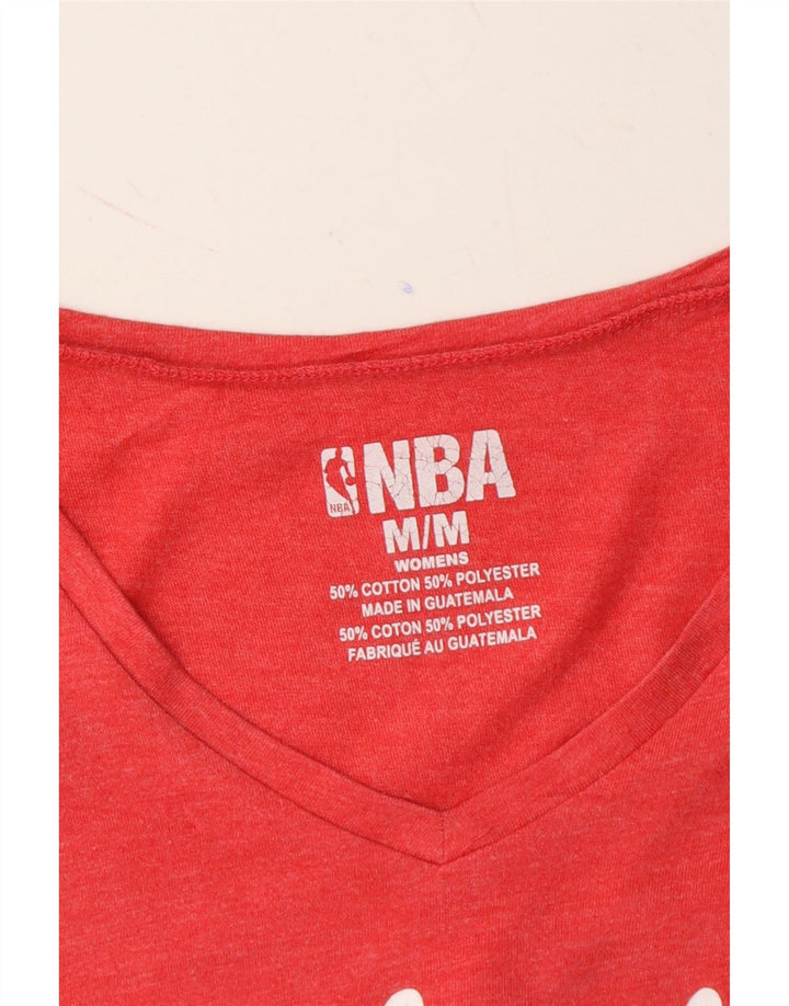 NBA Womens Wizards Graphic T-Shirt Top UK 14 Medium Red Cotton Vintage NBA and Second-Hand NBA from Messina Hembry 