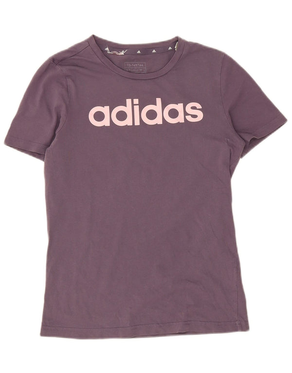 Adidas Graphic T-Shirt Top 13-14 ετών Μωβ βαμβακερό