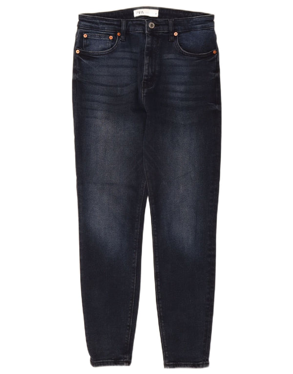ZARA Γυναικεία Skinny Jeans EU 40 Medium W30 L27 Navy Blue Cotton