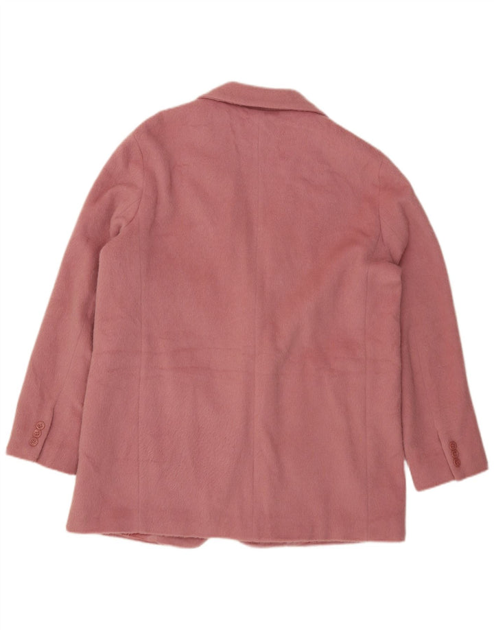 Marella Γυναικείο Longline 2 Κουμπι Μπουφάν Blazer IT 48 XL Pink Wool