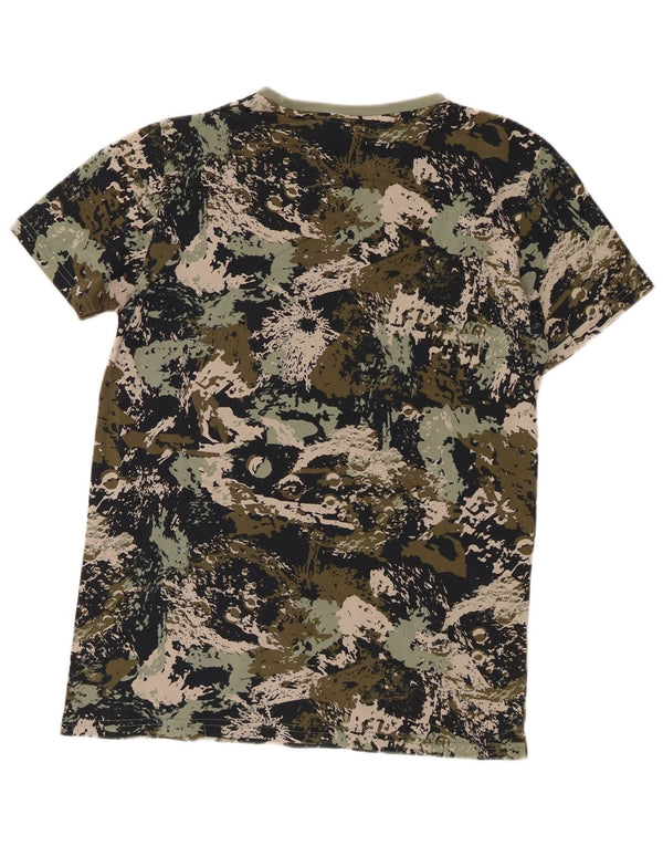Puma Boys Graphic T-Shirt Top 15-16 ετών 2XL Πράσινο βαμβακερό καμουφλάζ