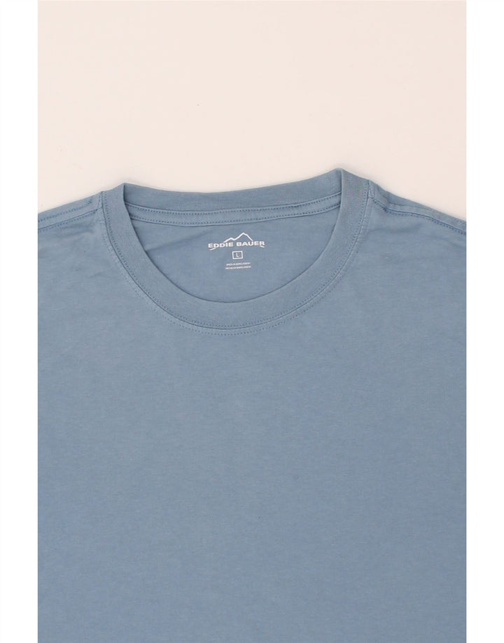 EDDIE BAUER Mens T-Shirt Top Large Blue Cotton Vintage Eddie Bauer and Second-Hand Eddie Bauer from Messina Hembry 