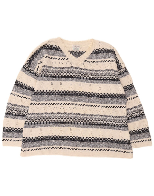 Colors Of The World Γυναικείο πουλόβερ με λαιμόκοψη σε V UK 14 Medium Off White