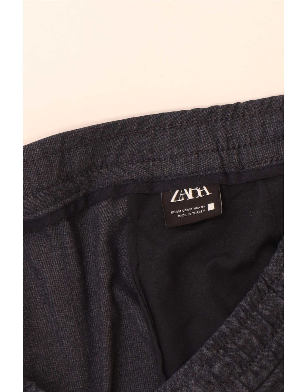 Zara Ανδρικό Slim Chino Παντελόνι Medium W30 L29 Navy Blue