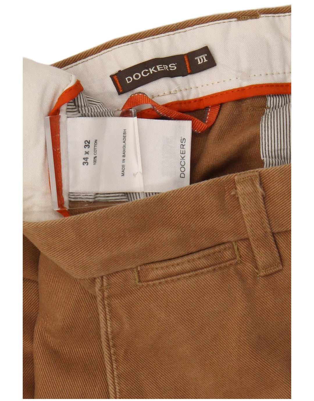 Dockers Ανδρικό ίσιο παντελόνι Chino W34 L32 Καφέ βαμβακερό