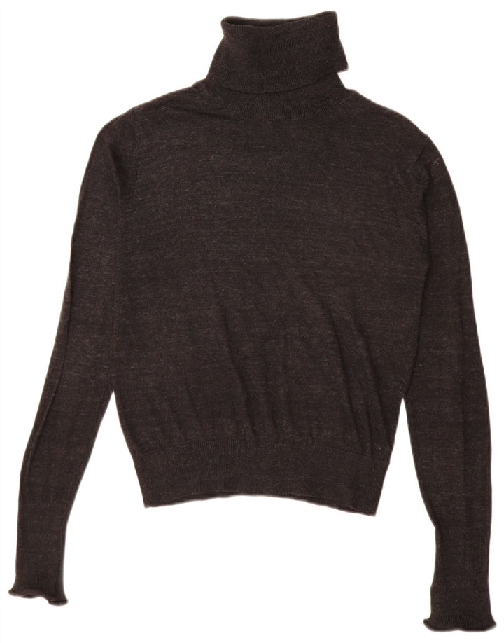 Zara Γυναικείο πουλόβερ με ρολό λαιμόκοψη UK 10 Small Grey