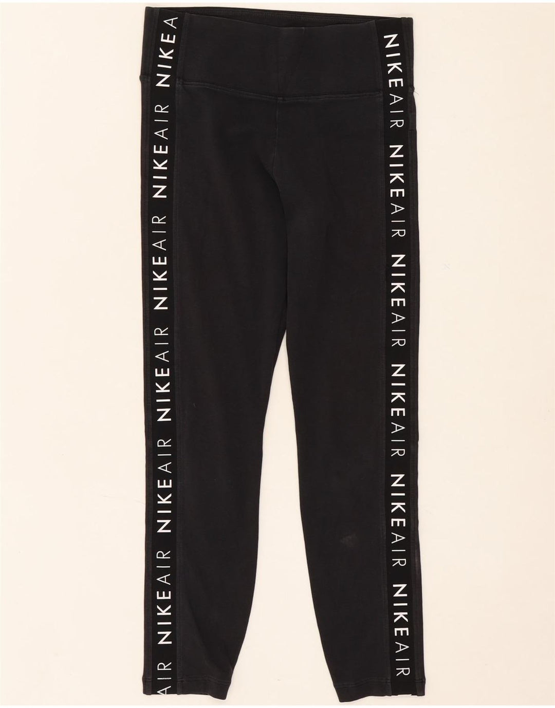 NIKE Womens Graphic Leggings UK 10 Small  Black Cotton Vintage Nike and Second-Hand Nike from Messina Hembry 
