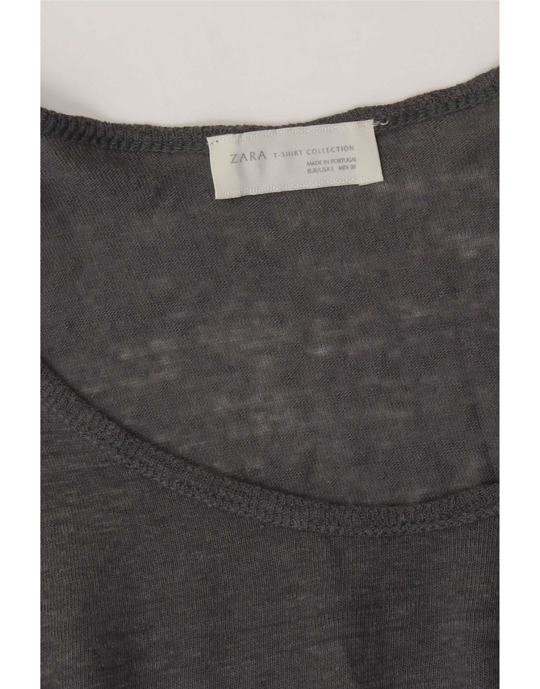 Zara Γυναικείο Μπλουζάκι 3/4 Μανίκι UK 16 Large Grey