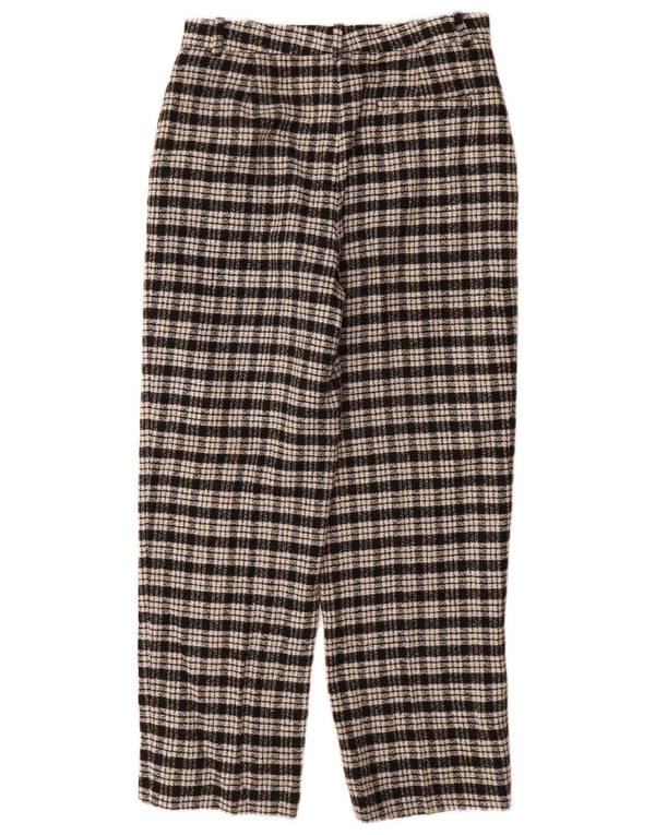 Zara Γυναικείο ψηλόμεσο κωνικό παντελόνι Chino Medium W28 L29 Black Check