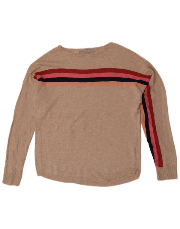 Γυναικείο πουλόβερ Oasis Boat Neck Jumper UK 10 Small Beige Colourblock