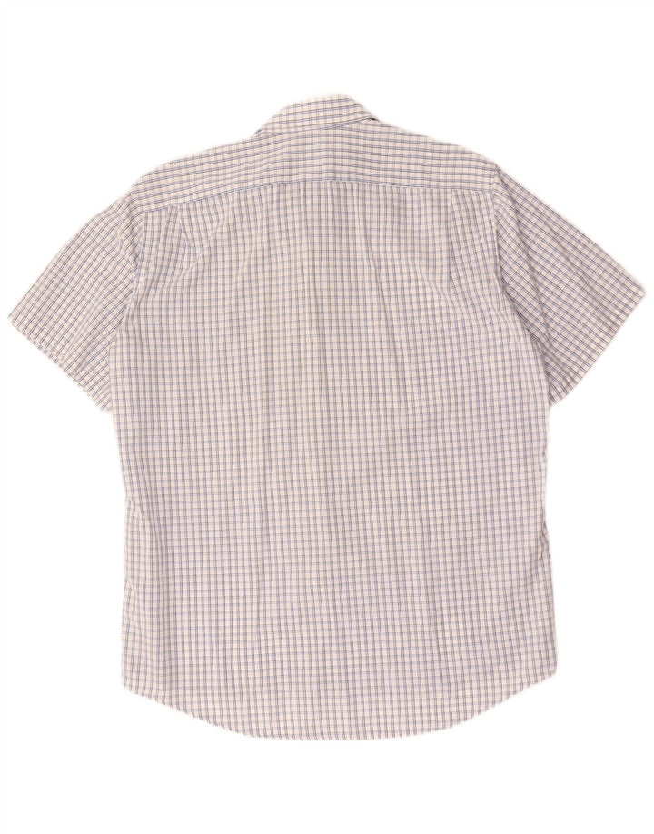 Ανδρικό κοντομάνικο πουκάμισο LACOSTE Μέγεθος 40 Medium Blue Check