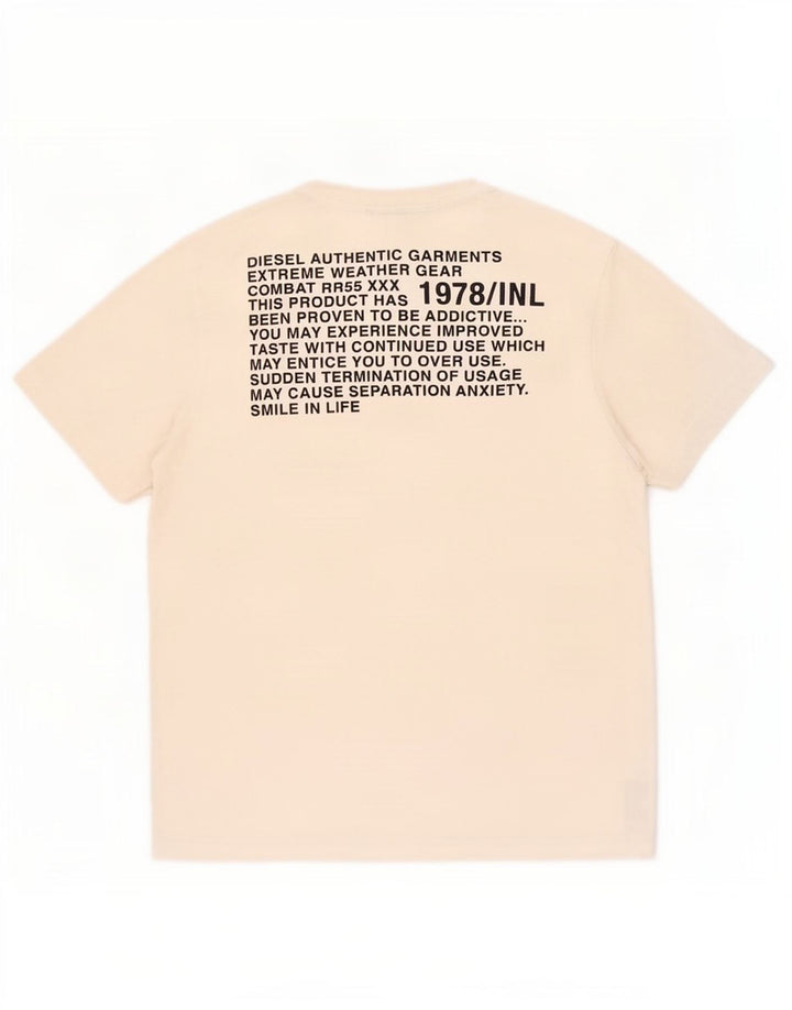 Ανδρικό γραφικό T-Shirt Diesel Top Μεσαίο λευκό βαμβακερό
