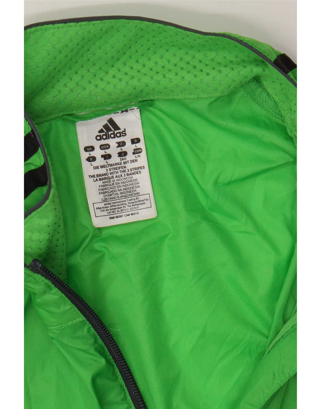 Adidas Ανδρικό μπουφάν βροχής UK 40 Large Green Nylon