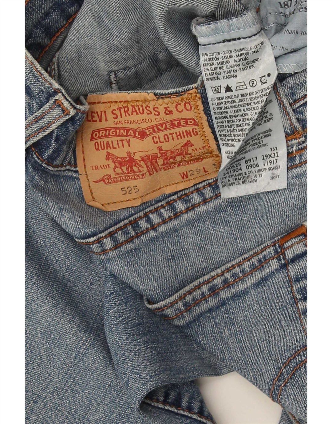 Levi's Mens 525 Bootcut Jeans W29 L33 Μπλε βαμβακερό