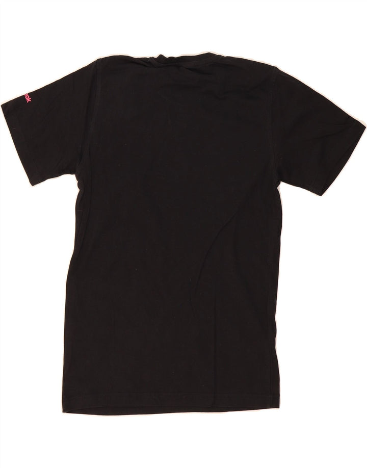 REEBOK Mens Graphic T-Shirt Top Small Black Cotton Vintage Reebok and Second-Hand Reebok from Messina Hembry 
