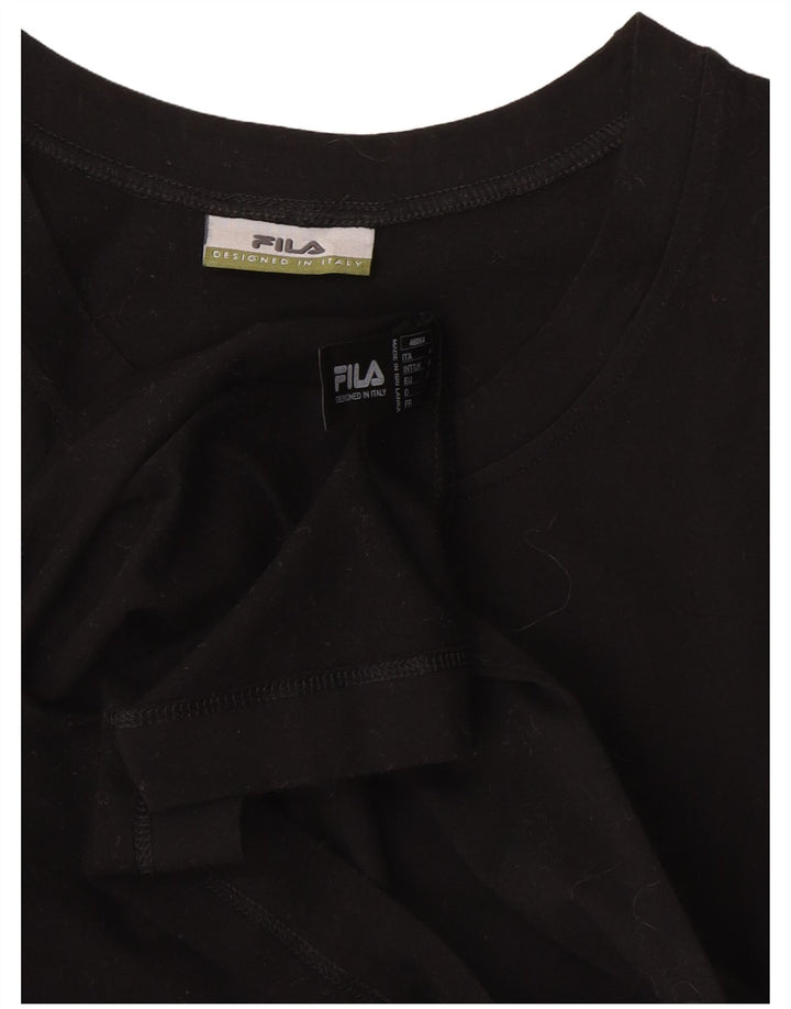 Ανδρικό T-Shirt Fila Top Μεσαίο μαύρο βαμβακερό