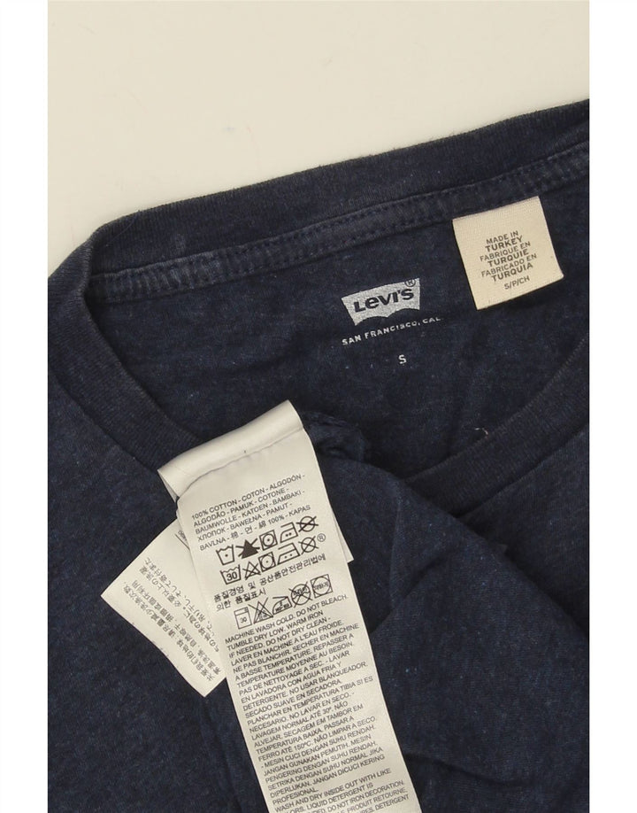 Ανδρικό γραφικό μπλουζάκι LEVI'S Τοπ Μικρό Navy Blue βαμβακερό