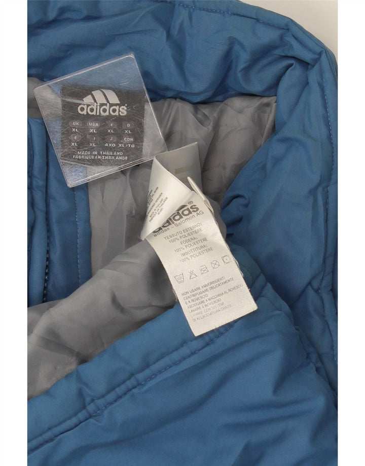 Ανδρικό μπουφάν Adidas με επένδυση UK 42 XL μπλε πολυεστέρας