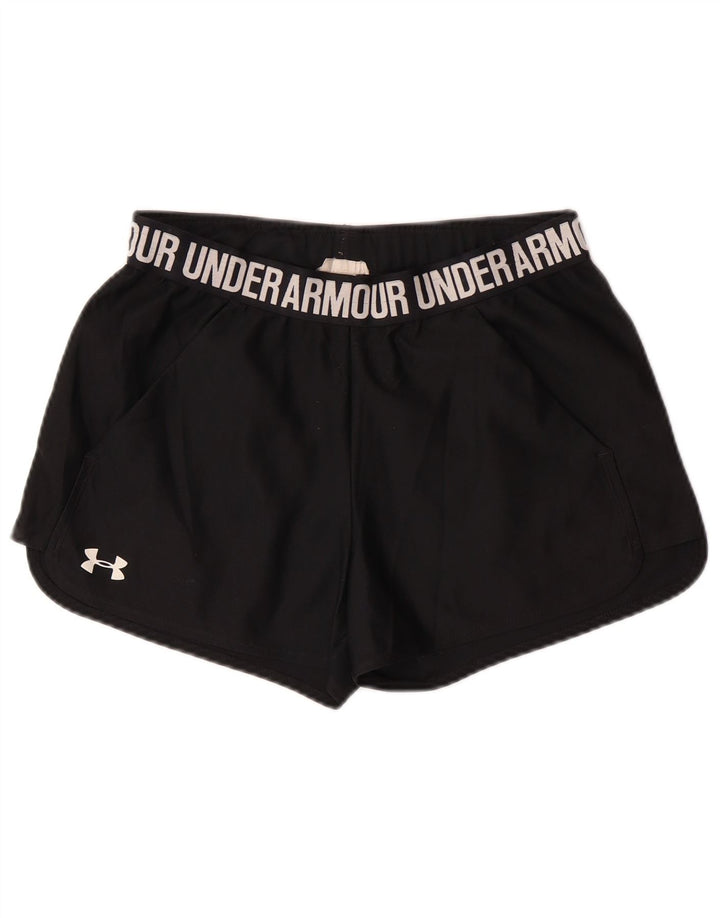 Γραφικό αθλητικό σορτς UNDER Armour Γυναικείο Heat Gear UK 10 Small Black