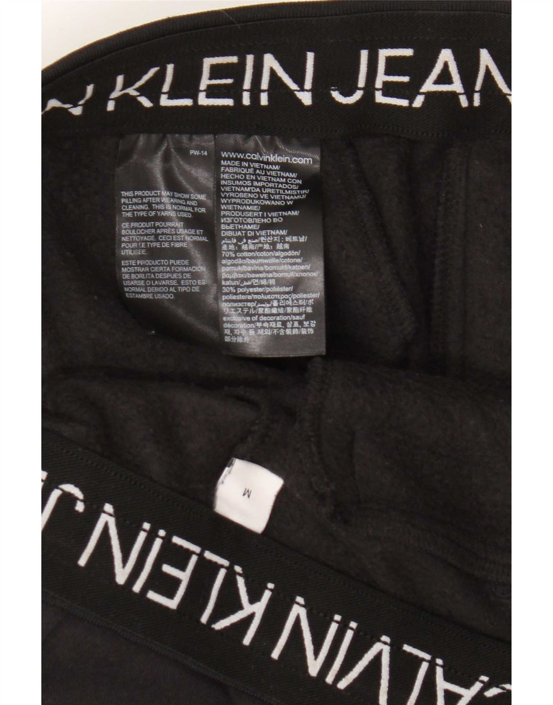 Ανδρική αθλητική φόρμα Calvin Klein Jeans, μεσαίο μαύρο βαμβακερό