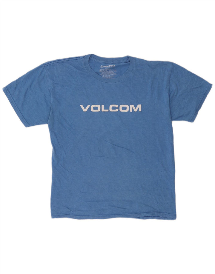 Ανδρικό γραφικό T-Shirt Volcom Top μεγάλο μπλε βαμβακερό