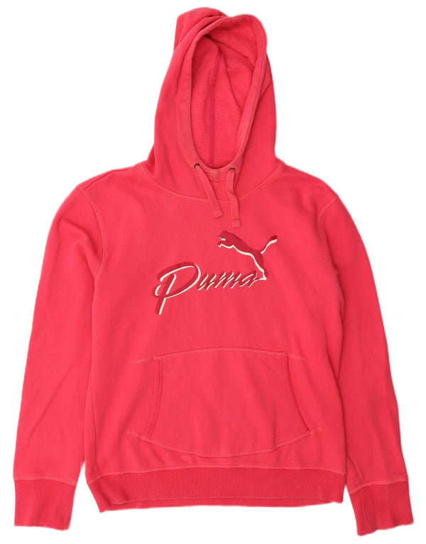 Puma Γυναικείο Γραφικό Hoodie Jumper UK 14 Large Pink