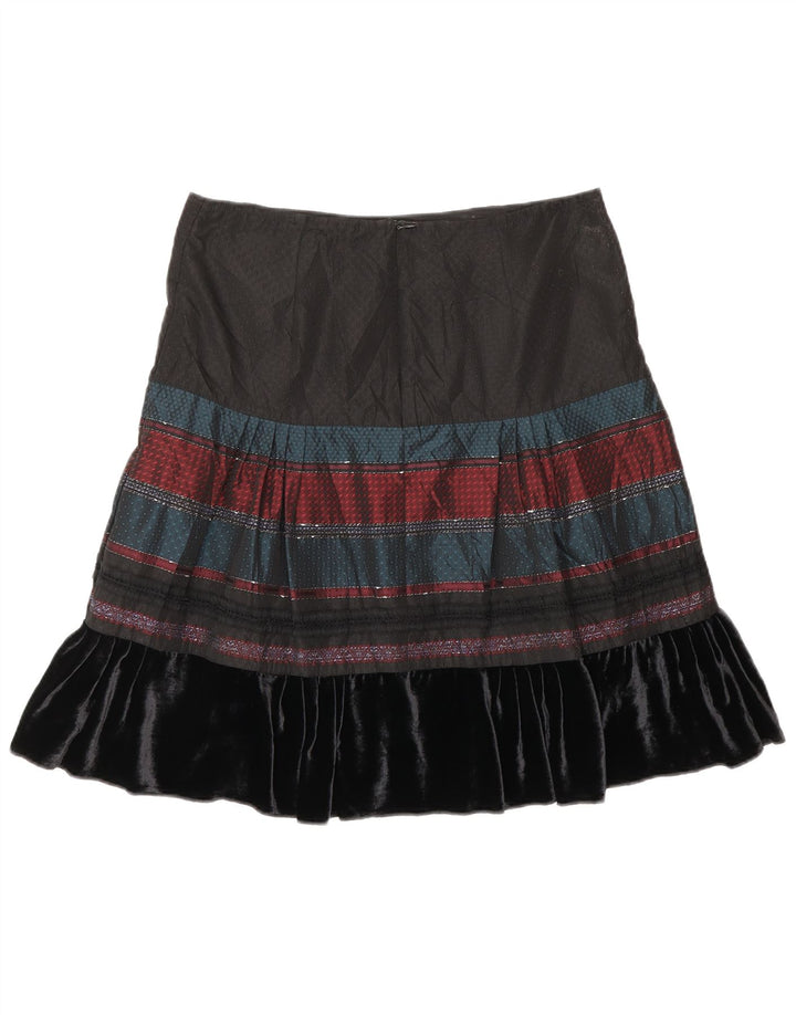 Γυναικεία φούστα Benetton A-Line W30 Μέτρια Μαύρη ριγέ