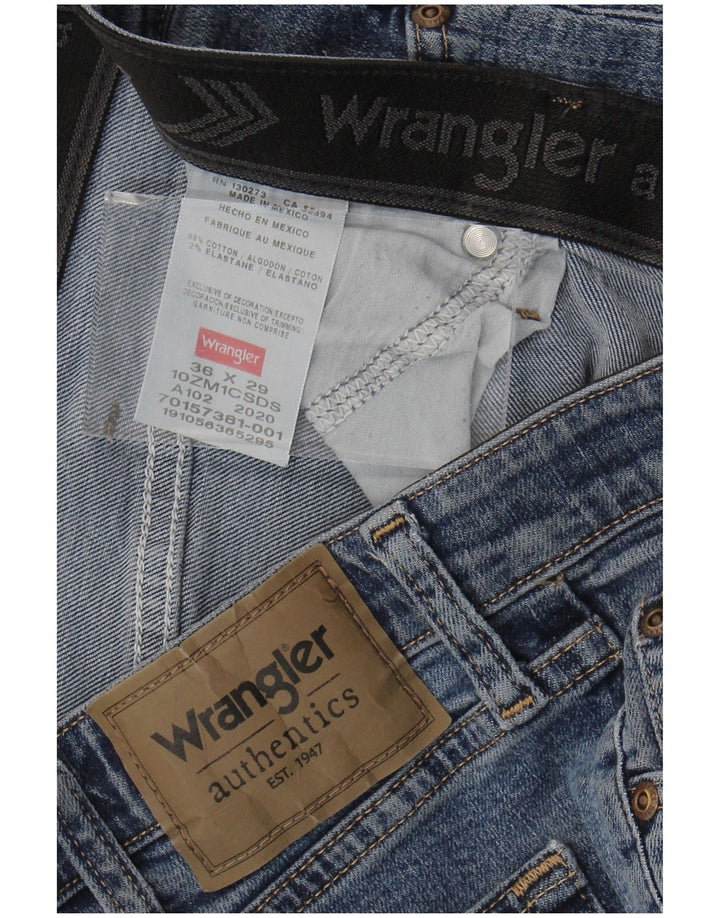 Ανδρικό τζιν WRANGLER ίσιο W36 L29 Μπλε βαμβακερό