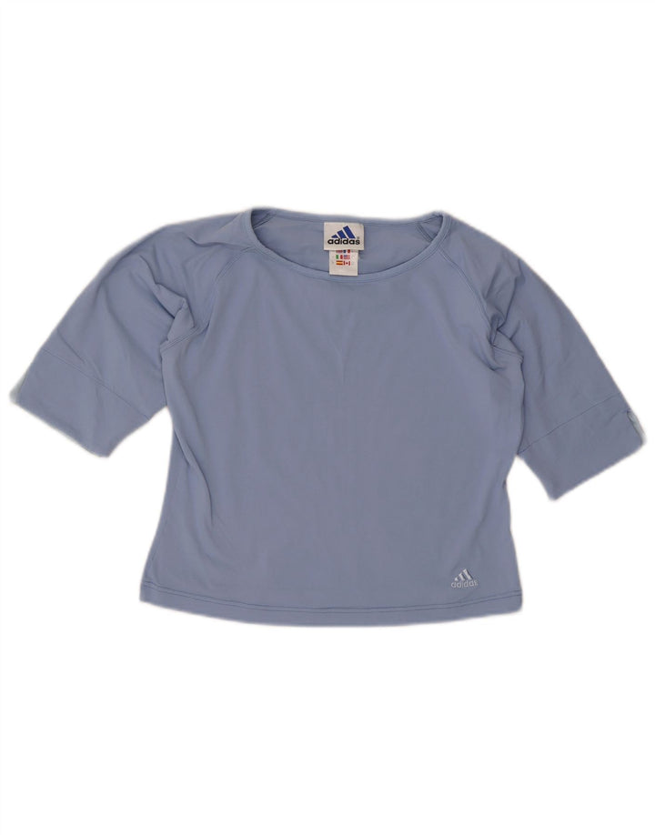 Adidas Γυναικείο T-Shirt Top UK 10 Small Blue Polyester