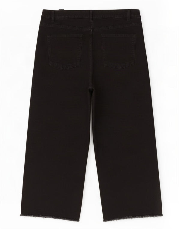 Marks & Spencer Γυναικείο τζιν με φαρδιά πόδι UK 18 XL W36 L25 μαύρο βαμβακερό