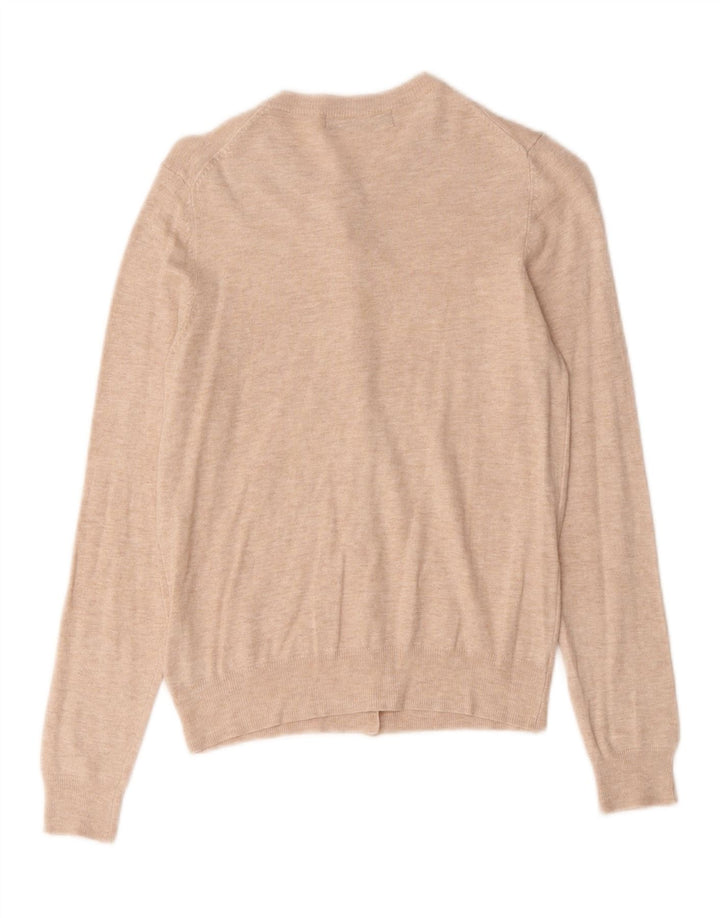 Marks & Spencer Γυναικείο πουλόβερ Crop Cardigan UK 12 Medium Pink Flecked
