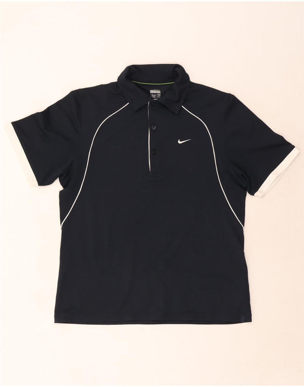 Ανδρικό μπλουζάκι πόλο Nike UK 39/41 μεσαίο μπλε ναυτικό πολύχρωμο πολυεστέρας