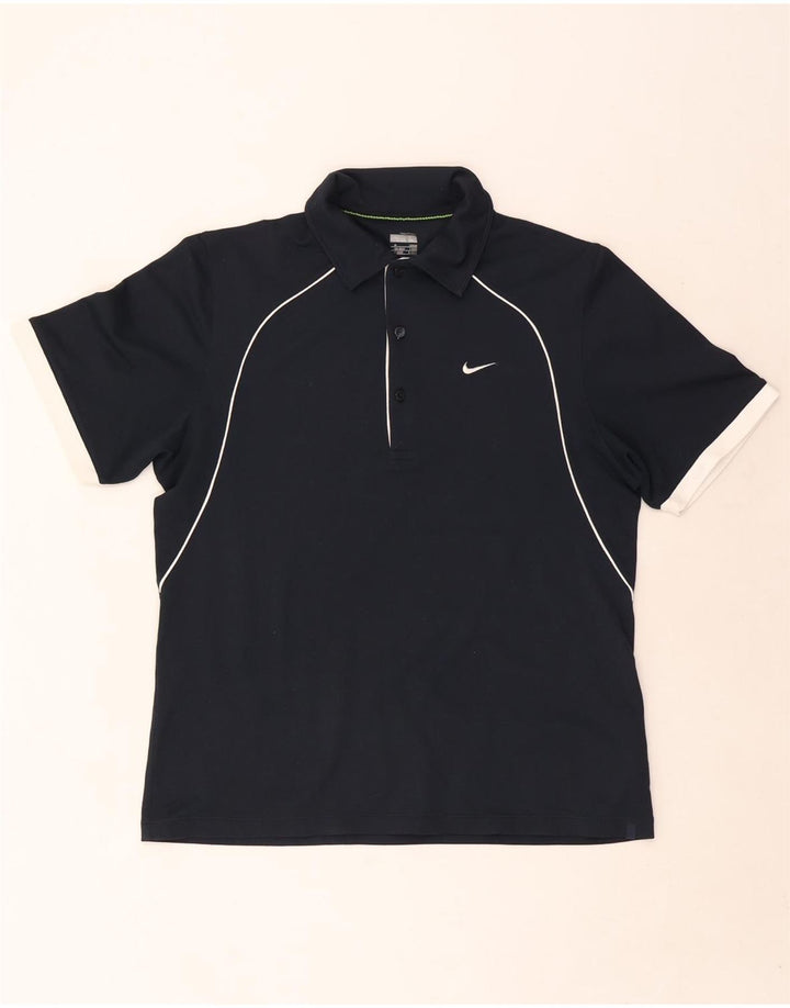 Ανδρικό μπλουζάκι πόλο Nike UK 39/41 μεσαίο μπλε ναυτικό πολύχρωμο πολυεστέρας