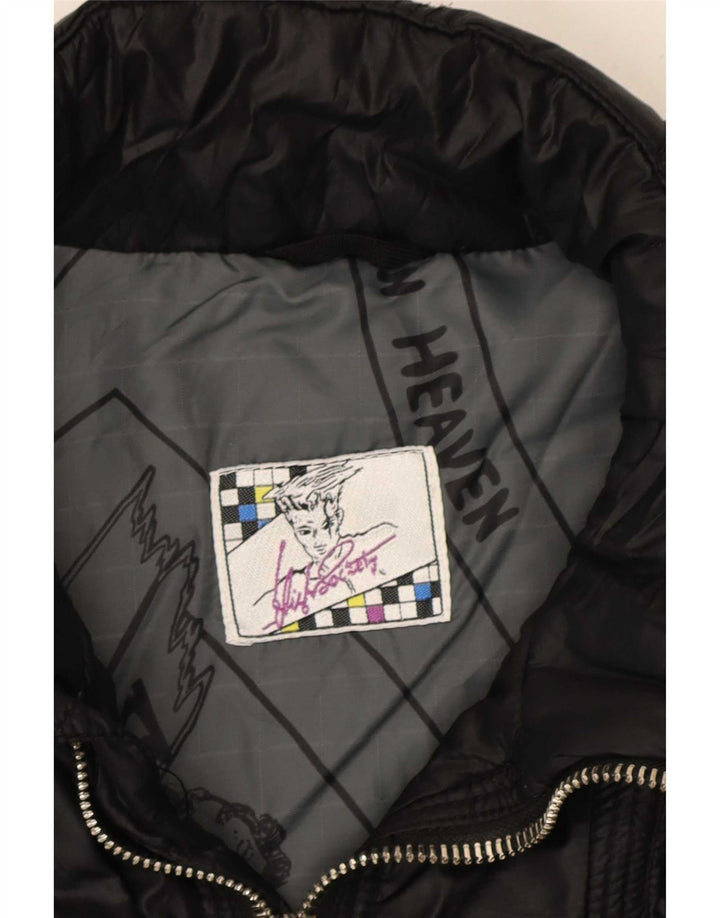 Vintage Γυναικείο Bomber Jacket IT 52 XL Μαύρο Πολυαμίδιο