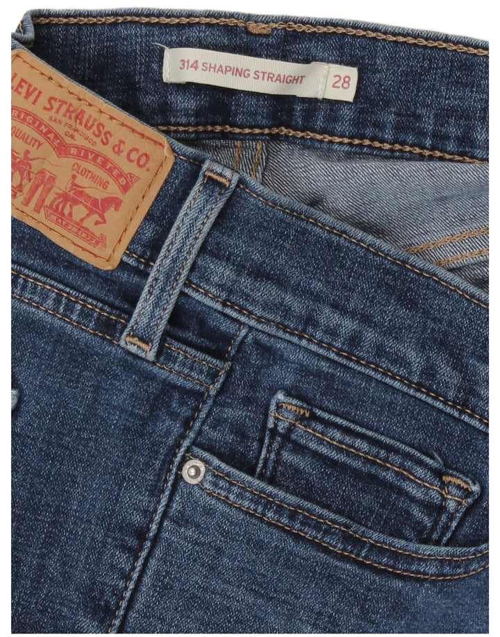 Levi's Womens 314 Shaping Straight Jeans W28 L27 Blue